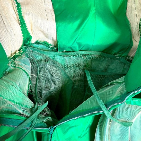 Vintage Green Dinner Dress size 0 - Picture 13 of 14